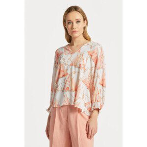 KOŠILE GANT V-NECK PRINTED BLOUSE bílá 34