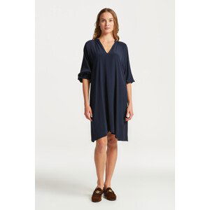 ŠATY GANT V-NECK DRESS modrá 36