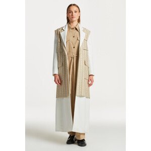 SAKO GANT REL CHAIN JACQUARD WAISTCOAT hnědá 38