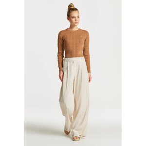 KALHOTY GANT WIDE STRETCH LINEN PANT PUTTY