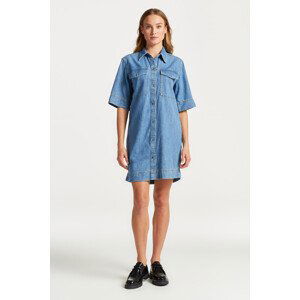 ŠATY GANT REG SS DENIM SHIRT DRESS modrá 44