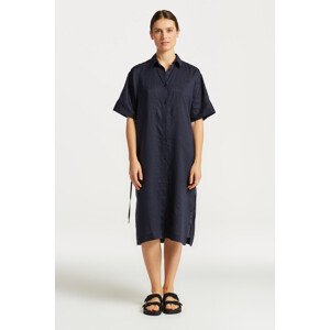 ŠATY GANT RELAXED SS LINEN SHIRT DRESS modrá 34