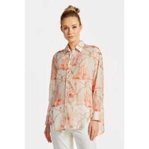 KOŠILE GANT REL SAILING PRINT COT SILK SHIRT bílá 46