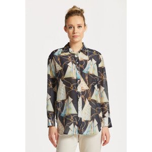 KOŠILE GANT REL SAILING PRINT COT SILK SHIRT modrá 32