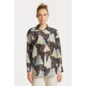 KOŠILE GANT REL SAILING PRINT COT SILK SHIRT modrá 36