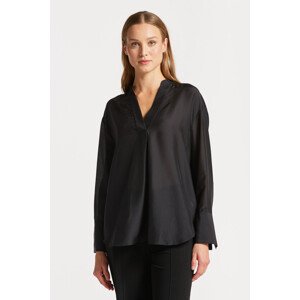 KOŠILE GANT RELAXED STAND COLLAR BLOUSE černá 38