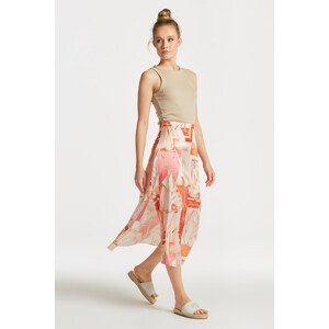 SUKNĚ GANT SAILING PRINT SILK MAXI SKIRT oranžová 34