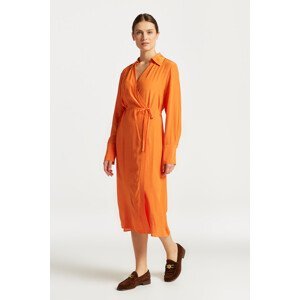 ŠATY GANT REG WRAP DRESS oranžová 38