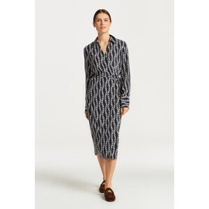 ŠATY GANT REG CHAIN PRINT WRAP DRESS modrá 46