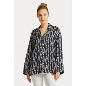 KOŠILE GANT RELAXED CHAIN PRINT PYJAMA SHIRT modrá 32