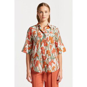 KOŠILE GANT SS IRIS PRINT COT SILK SHIRT bílá 32