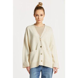 SVETR GANT RELAXED V-NECK CARDIGAN bílá XS