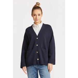 SVETR GANT RELAXED V-NECK CARDIGAN modrá S