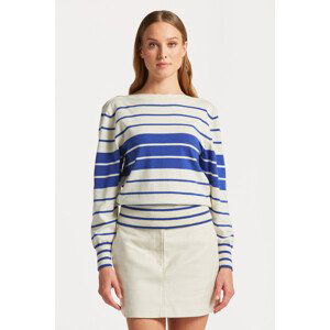 SVETR GANT BLOCK STRIPE BOAT NECK modrá M