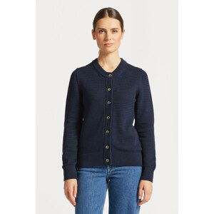 SVETR GANT COTTON TEXTURE C-NECK CARDIGAN modrá S