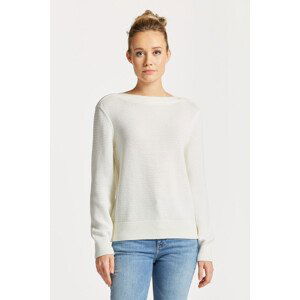 SVETR GANT COTTON TEXTURE BOAT NECK bílá XS