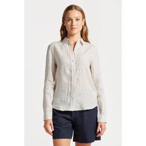 KOŠILE GANT REG LINEN STRIPE SHIRT hnědá 32