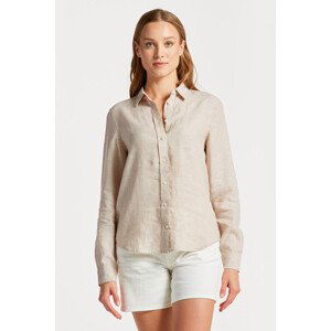 KOŠILE GANT REG LINEN CHAMBRAY SHIRT hnědá 34