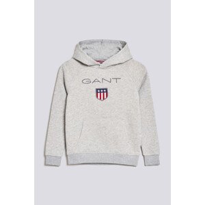 MIKINA GANT SHIELD HOODIE šedá 122/128