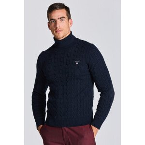 ROLÁK GANT COTTON CABLE TURTLE NECK modrá 5XL