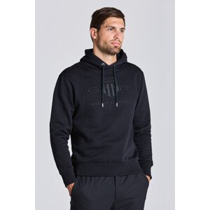 MIKINA GANT REG TONAL SHIELD HOODIE černá XS