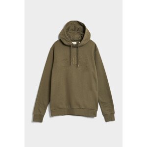 MIKINA GANT REG TONAL SHIELD HOODIE zelená XL