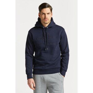 MIKINA GANT REG TONAL SHIELD HOODIE modrá 4XL