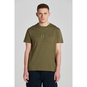 TRIČKO GANT REG TONAL SHIELD SS T-SHIRT zelená XXXL