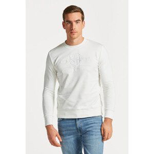 MIKINA GANT REG TONAL SHIELD C-NECK SWEAT bílá XS