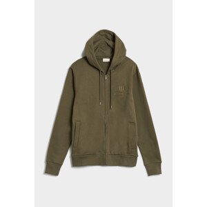 MIKINA GANT REG TONAL SHIELD FULL ZIP HOODIE zelená XXL