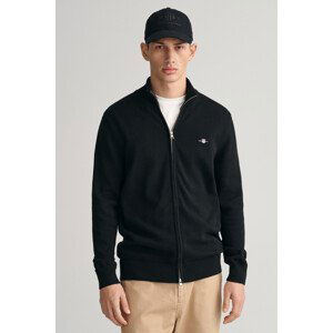 SVETR GANT CASUAL COTTON ZIP CARDIGAN černá L