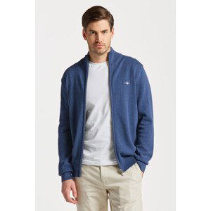 SVETR GANT CASUAL COTTON ZIP CARDIGAN modrá XXL