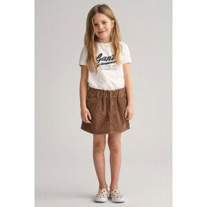 SUKNĚ GANT MINI CORD SKIRT hnědá 110/116