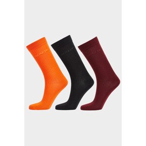 PONOŽKY 3-PACK GANT TONAL LOGO RIB SOCKS 3-PACK černá 31/33