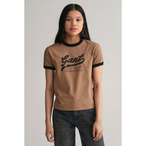 TRIČKO GANT CROPPED GANT USA SS T-SHIRT hnědá 134/140