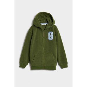 MIKINA GANT FLEECE FULL ZIP HOODIE zelená 92