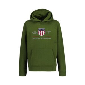 MIKINA GANT ARCHIVE SHIELD HOODIE zelená 176