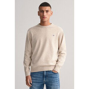 SVETR GANT CLASSIC COTTON C-NECK hnědá L