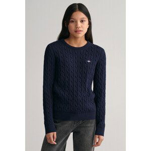 SVETR GANT SHIELD COTTON CABLE C-NECK modrá 170