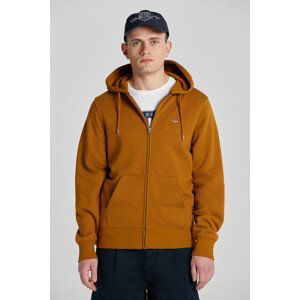 MIKINA GANT REG SHIELD FULL ZIP HOODIE hnědá XS