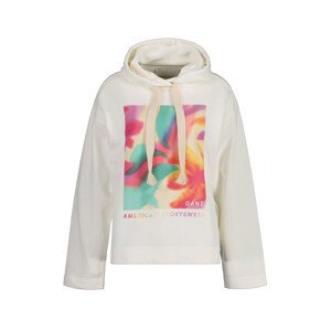 MIKINA GANT RELAXED FLORAL GRAPHIC HOODIE bílá M