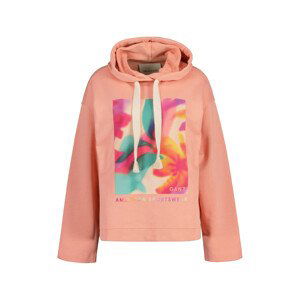 MIKINA GANT RELAXED FLORAL GRAPHIC HOODIE oranžová XS