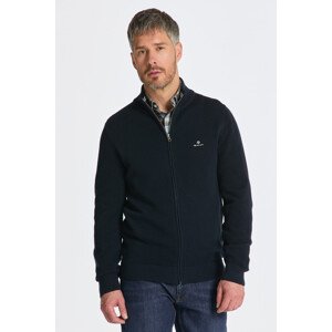 SVETR GANT COTTON PIQUE ZIP CARDIGAN modrá M