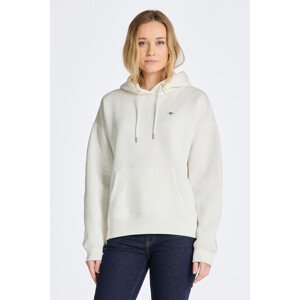 MIKINA GANT REL SHIELD HOODIE bílá S