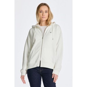 MIKINA GANT REL SHIELD ZIP HOODIE bílá S