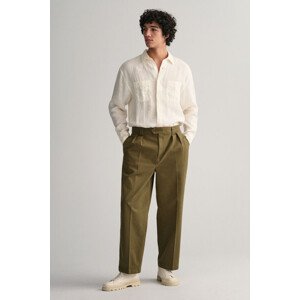 KALHOTY GANT PLEATED TWILL CHINOS zelená 32