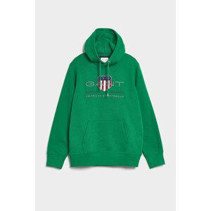 MIKINA GANT REG ARCHIVE SHIELD HOODIE zelená S