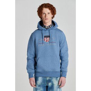 MIKINA GANT REG ARCHIVE SHIELD HOODIE modrá S