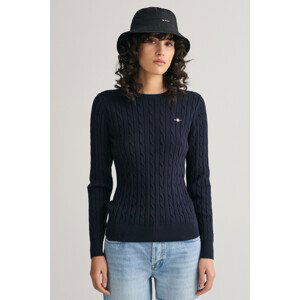 SVETR GANT STRETCH COTTON CABLE C-NECK modrá M