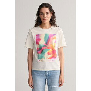 TRIČKO GANT RELAXED FLORAL GRAPHIC SS T-SHIRT bílá S